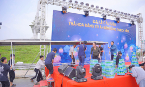 Công tác chuẩn bị Đại lễ cầu siêu - Thả hoa đăng bên sông Thạch Hãn