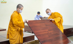 Chùa Ba Vàng trong công tác chuẩn bị khu vực cách ly độc lập