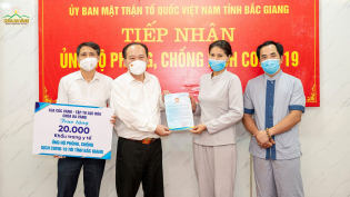 20.000 chiếc khẩu trang ủng hộ công tác phòng, chống dịch bệnh Covid-19 tại tỉnh Bắc Giang