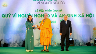 Sư Phụ Thích Trúc Thái Minh ủng hộ Quỹ “Vì người nghèo” Trung ương và chương trình an sinh xã hội 500 triệu đồng