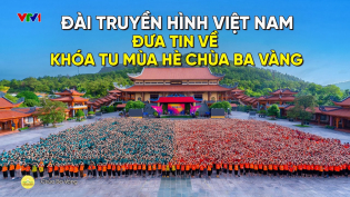 Đài truyền hình VTV1 đưa tin về “Hành trình con khôn lớn” tại khóa tu mùa hè chùa Ba Vàng