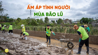 Chùa Ba Vàng cùng Thành đoàn Uông Bí chung tay giúp người dân khắc phục hậu quả sau bão Yagi