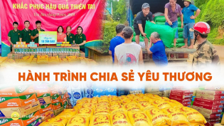 Hành trình chia sẻ yêu thương của Phật tử chùa Ba Vàng với bà con vùng bão