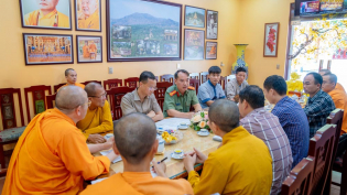 Chùa Ba Vàng đón tiếp đoàn khảo sát thí điểm xây dựng mô hình “Toàn dân bảo vệ an ninh Tổ quốc” trong Phật giáo