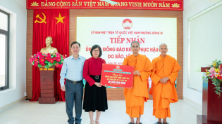 Lan tỏa lòng từ bi: Chùa Ba Vàng chung tay hỗ trợ đồng bào khắc phục thiệt hại do bão số 10
