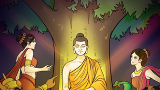 Truyện tranh Đức Phật chiến thắng Ma Ba Tuần trong đêm thành đạo