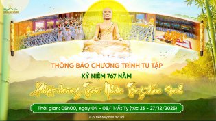 Thông báo: Chương trình tu tập kỷ niệm 767 năm Phật hoàng Trần Nhân Tông đản sinh