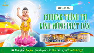 Thông báo chương trình tu kính mừng Đức Phật đản sinh năm Bính Ngọ