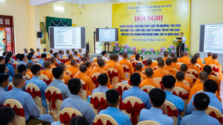 Tăng Ni, Phật tử chùa Ba Vàng tham dự Hội nghị tuyên truyền, phổ biến pháp luật về tín ngưỡng, tôn giáo năm 2026