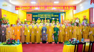 Chư Tăng chùa Ba Vàng tham dự Đại hội Đại biểu Phật giáo tỉnh Lai Châu lần thứ III, nhiệm kỳ 2022 - 2027