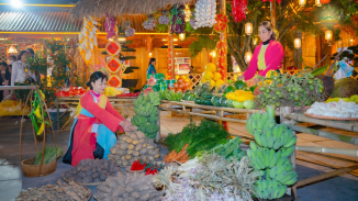 Tái hiện các khu chợ tại chùa Ba Vàng: Tinh thần Phật giáo đồng hành cùng dân tộc