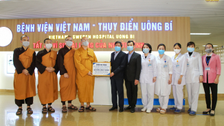 Chùa Ba Vàng phối hợp với chính quyền TP. Uông Bí hỗ trợ bệnh nhân chạy thận có hoàn cảnh khó khăn tại bệnh viện Việt Nam Thụy Điển