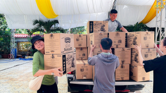 Vũng Tàu: Phật tử chùa Ba Vàng hỗ trợ chuẩn bị Lễ Vu Lan Báo Hiếu chùa Giác Hoằng 3