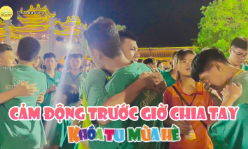 Khoảnh khắc trước giờ chia tay…, tạm biệt khóa tu mùa hè chùa Ba Vàng lần 2 - 2023