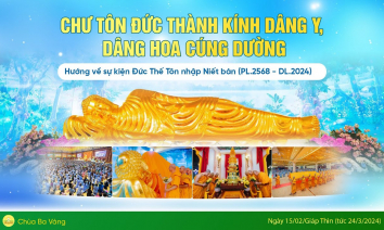 Dâng y, dâng hoa cúng dường - Hướng về sự kiện Đức Phật nhập Niết bàn (PL.2568 - DL.2024)