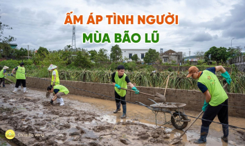 Chùa Ba Vàng cùng Thành đoàn Uông Bí chung tay giúp người dân khắc phục hậu quả sau bão Yagi