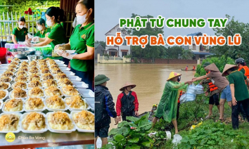 Phật tử chùa Ba Vàng chung tay hỗ trợ bà con vùng lũ hậu bão Yagi