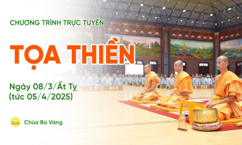 [Video] Thời khóa tọa thiền | Ngày 08/3/Ất Tỵ