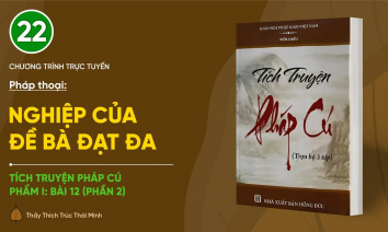 [Video] Pháp thoại: 'Nghiệp của Đề Bà Đạt Đa' | Tích truyện Pháp cú (Bài 12 - Phần 2)