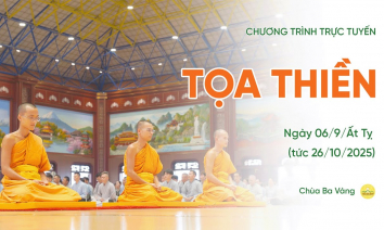 [Video] Thời khóa tọa thiền | Ngày 06/9/Ất Tỵ