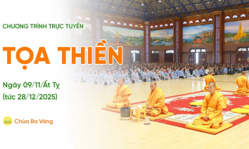 [Video] Thời khóa tọa thiền | Ngày 09/11/Ất Tỵ