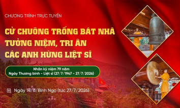 [Video] Cử chuông trống bát nhã tưởng niệm, tri ân các Anh hùng liệt sĩ
