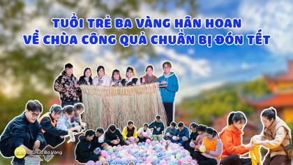[Video] Tuổi trẻ Ba Vàng hân hoan về chùa công quả chuẩn bị đón Tết
