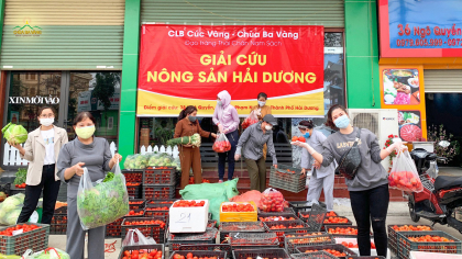 Phật tử chùa Ba Vàng chung tay giải cứu nông sản Hải Dương mùa dịch