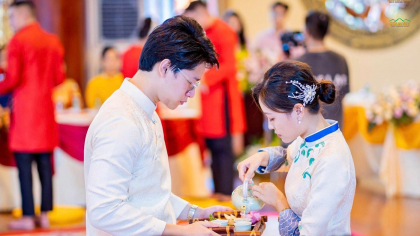 'Cựu' Phật tử xa xứ Đức hạnh phúc rạng ngời trong lễ hằng thuận tại ngôi chùa Ba Vàng thân thương