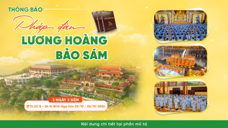 [Thông báo] Pháp đàn Lương Hoàng Bảo Sám năm 2026