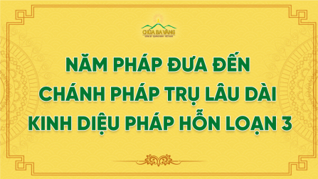 Năm Pháp Đưa Đến Chánh Pháp Trụ Lâu Dài - Kinh Diệu Pháp Hỗn Loạn 3