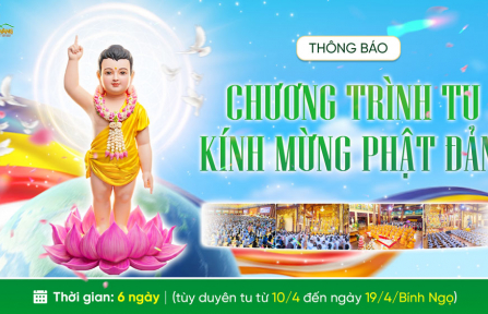 Thông báo chương trình tu kính mừng Phật đản năm Bính Ngọ