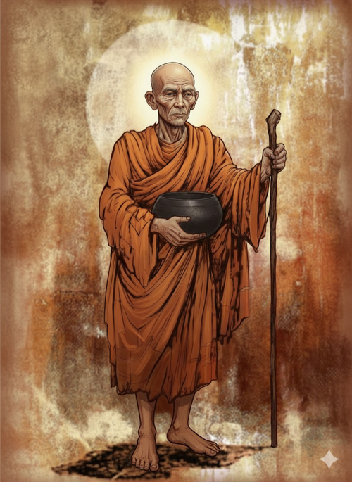 Tôn giả Đại Ca Diếp - vị Tỳ kheo với phẩm hạnh đầu đà đệ nhất trong thập đại đệ tử của Đức Phật (ảnh minh họa)