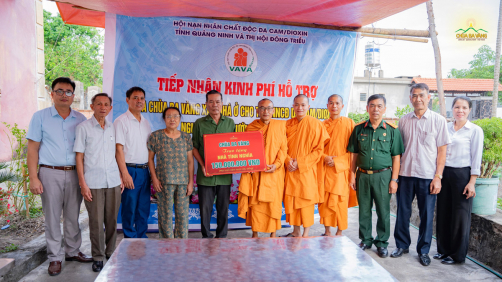 Chùa Ba Vàng trao tặng nhà tình nghĩa cho thương binh có hoàn cảnh đặc biệt khó khăn