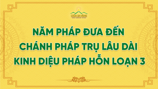 Năm Pháp Đưa Đến Chánh Pháp Trụ Lâu Dài - Kinh Diệu Pháp Hỗn Loạn 3