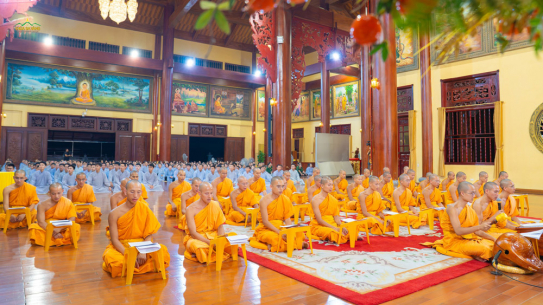 Trang nghiêm lễ kết đàn chương trình tu mùa hạ năm 2025