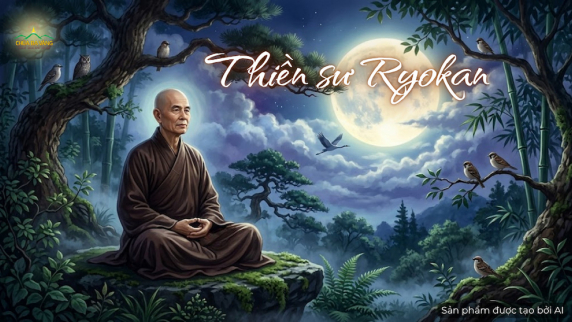Thiền sư Ryokan: Câu chuyện “cho trăng” cảm hóa tên trộm