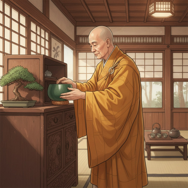 Trước mỗi lần thiền định, Thiền sư Kim Bích Phong thường đem cất kỹ bình bát (ảnh minh họa)  