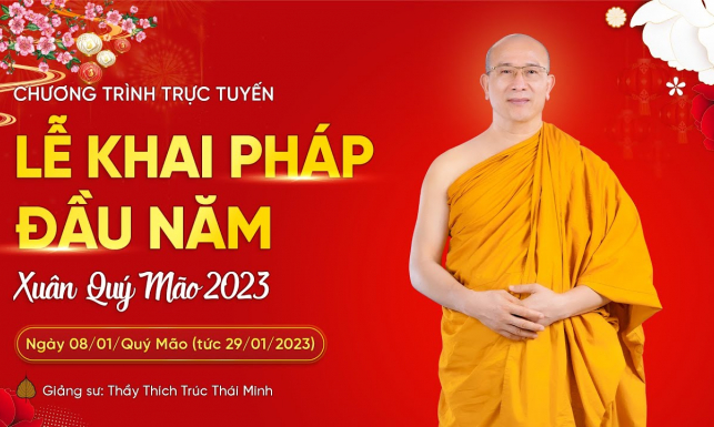 Lễ khai Pháp đầu năm - Xuân Quý Mão 2023 | Chùa Ba Vàng, ngày 08/01/Quý Mão