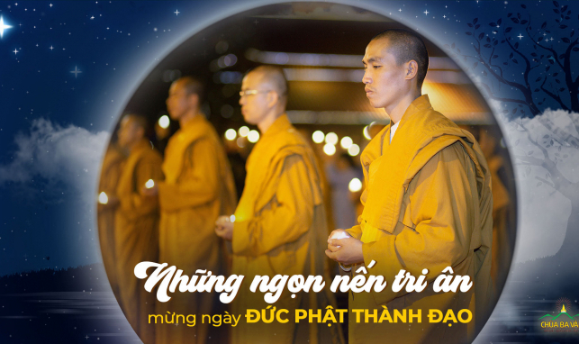 Rực sáng ngọn nến trong đêm mừng ngày Đức Phật thành đạo