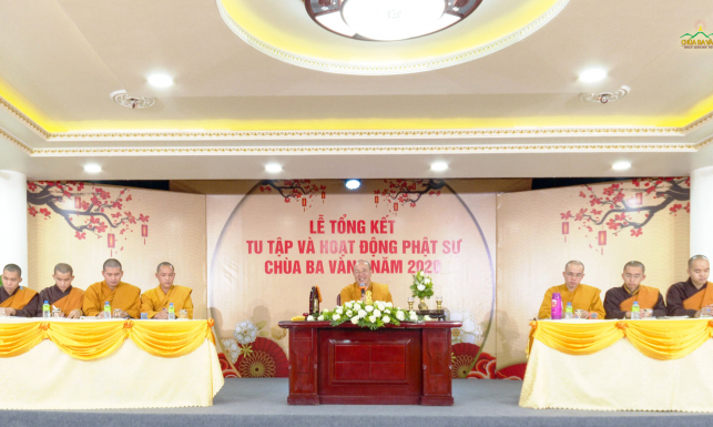 Trưởng, phó các đạo tràng tham gia buổi tổng kết hoạt động Phật sự năm 2020