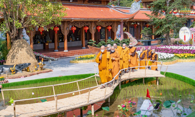 Ấm áp tình nghĩa thầy trò chốn thiền môn nhân dịp đầu xuân năm mới